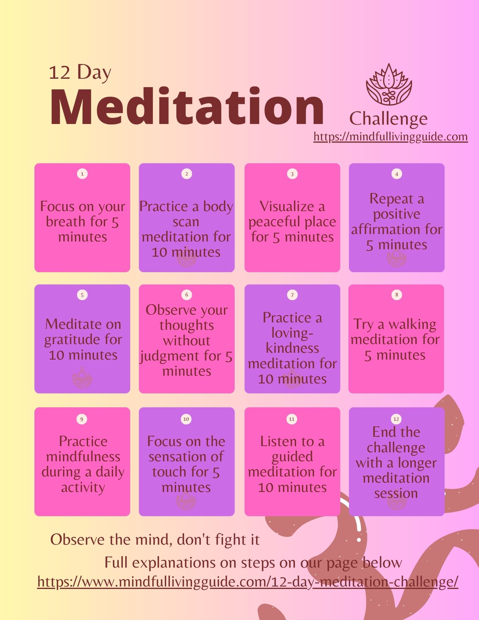 12 Day Meditation Challenge